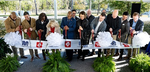 Ribbon cutting photo at San Pablo Road