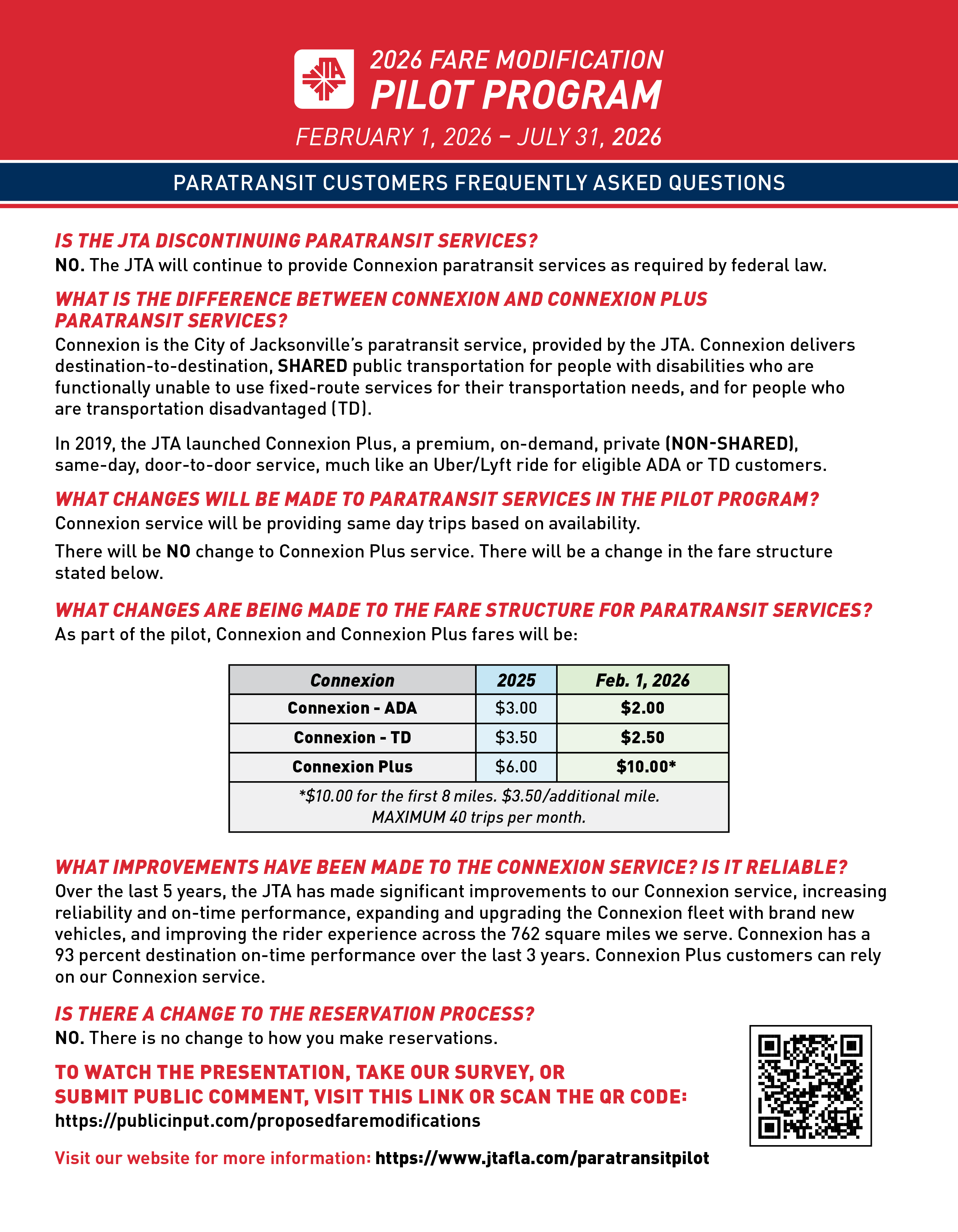 Paratransit Frequently Asked Questions